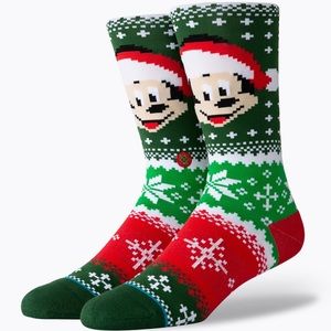 New Stance Mickey Christmas Socks size L & M